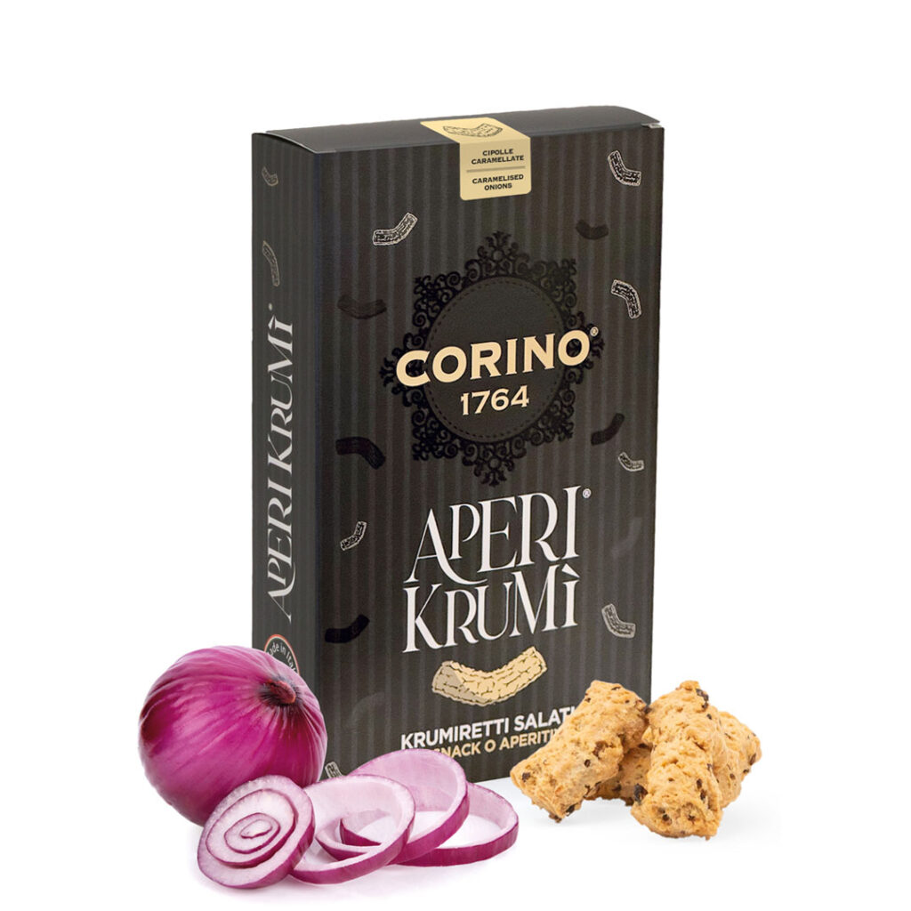 krumiretti salati con cipolle caramellate corino 200g